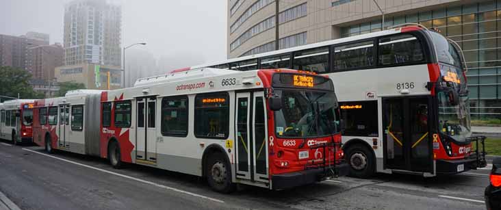 OC Transpo New Flyer D60LFR 6633 & ADL Enviro500MMC 8136